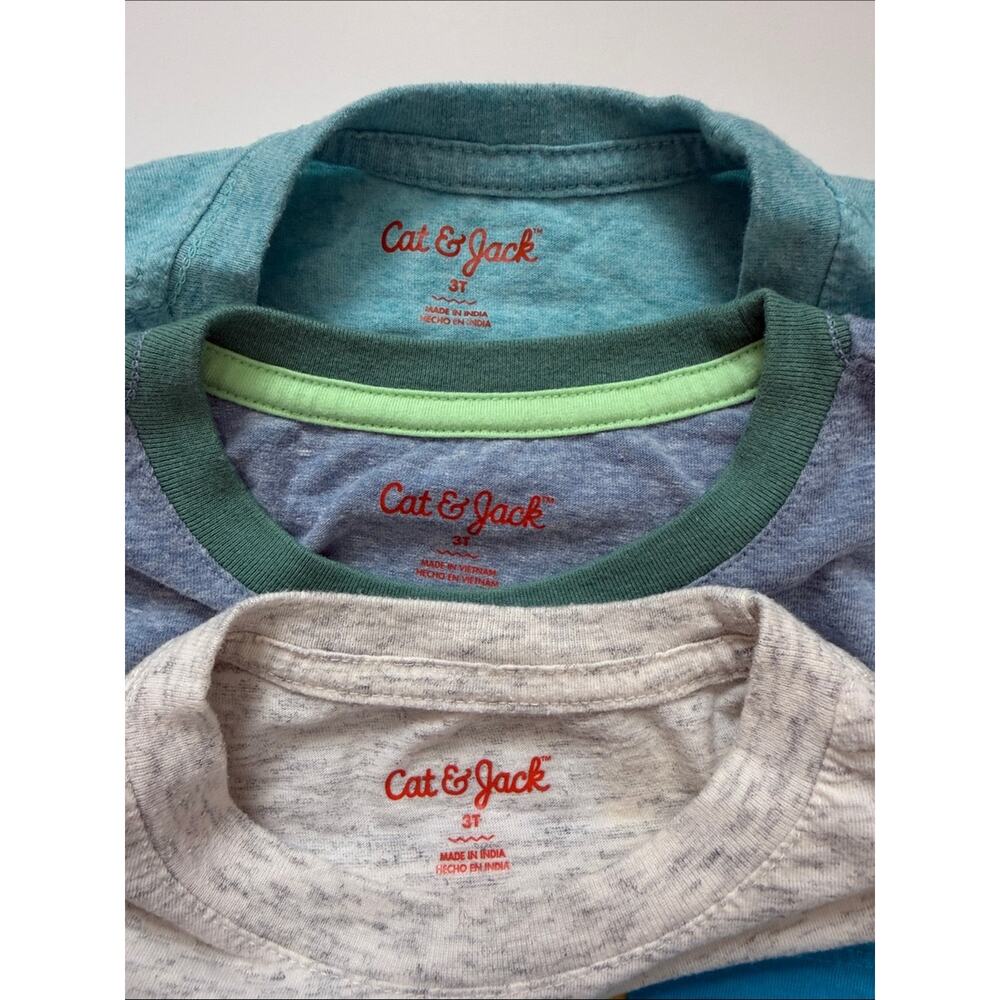 Bundle Cat & Jack Boys T-shirts Size 3T Blue Green Gray - Picture 10 of 11